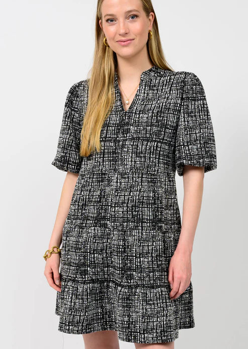 Ivy Jane/ Uncle Frank Graphic Tiered Knit Dress