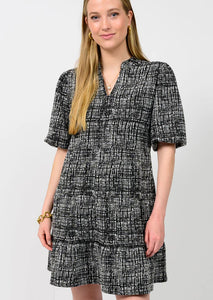 Ivy Jane/ Uncle Frank Graphic Tiered Knit Dress