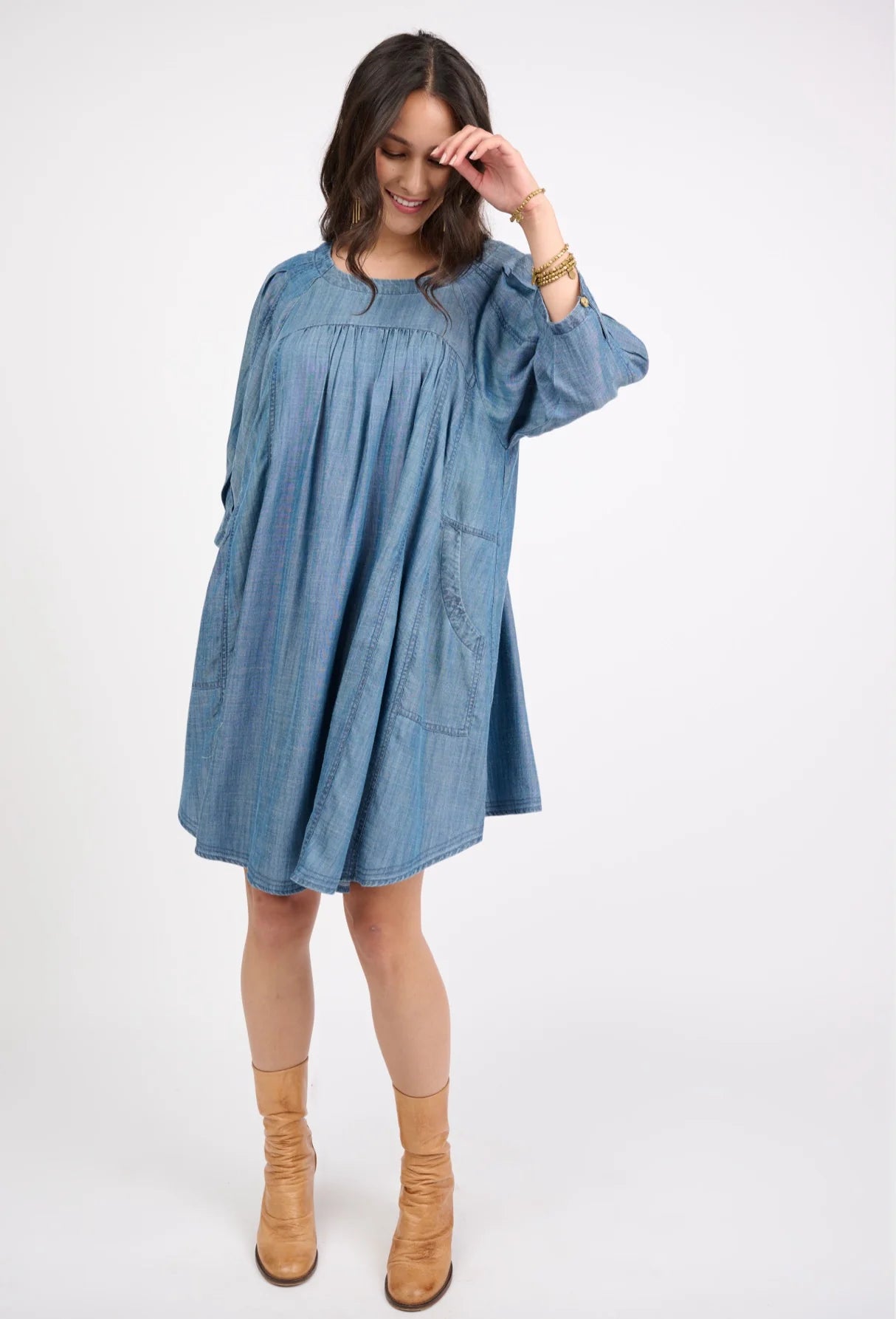 Ivy Jane/ Uncle Frank Denim Multi Panel Dress